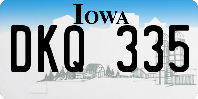 IA license plate DKQ335