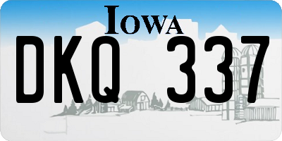 IA license plate DKQ337