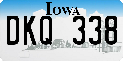 IA license plate DKQ338