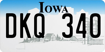 IA license plate DKQ340