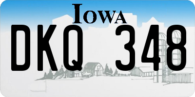 IA license plate DKQ348