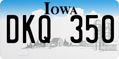 IA license plate DKQ350