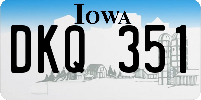 IA license plate DKQ351