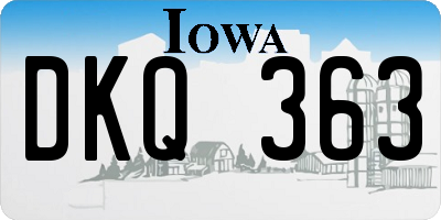 IA license plate DKQ363