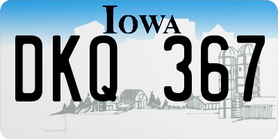 IA license plate DKQ367