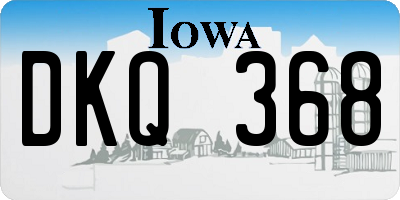 IA license plate DKQ368