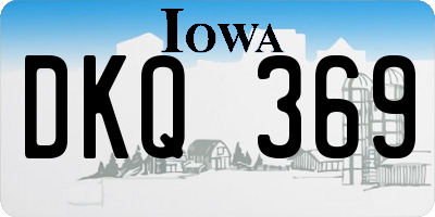 IA license plate DKQ369