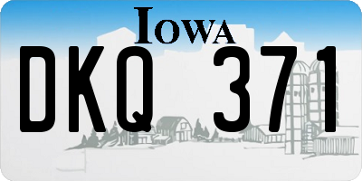IA license plate DKQ371