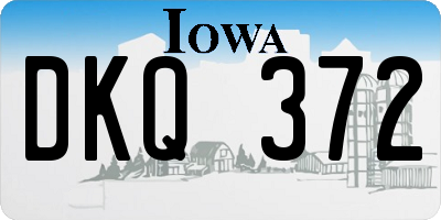 IA license plate DKQ372