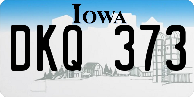 IA license plate DKQ373