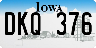 IA license plate DKQ376