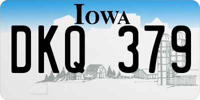 IA license plate DKQ379