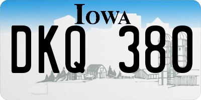 IA license plate DKQ380