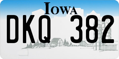 IA license plate DKQ382
