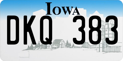 IA license plate DKQ383