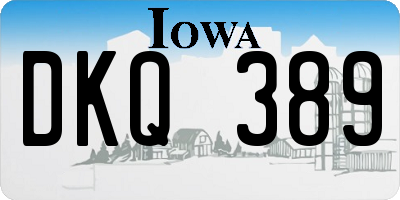 IA license plate DKQ389