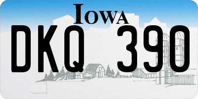 IA license plate DKQ390