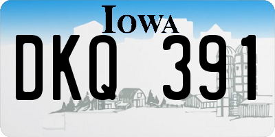 IA license plate DKQ391