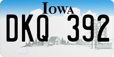 IA license plate DKQ392