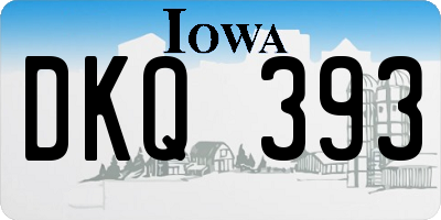 IA license plate DKQ393