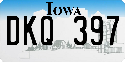 IA license plate DKQ397