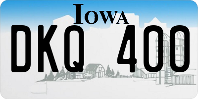 IA license plate DKQ400
