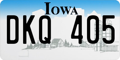 IA license plate DKQ405
