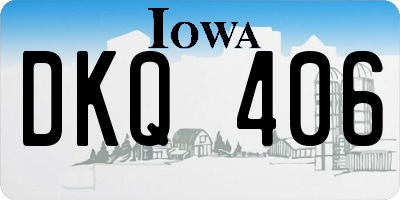 IA license plate DKQ406
