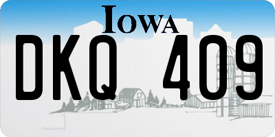 IA license plate DKQ409