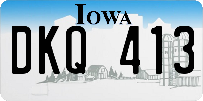 IA license plate DKQ413