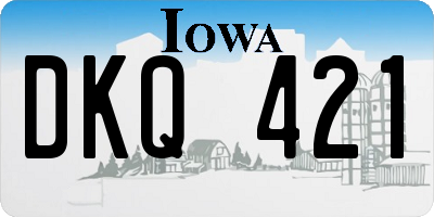 IA license plate DKQ421