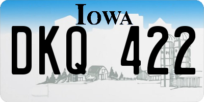 IA license plate DKQ422