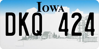 IA license plate DKQ424
