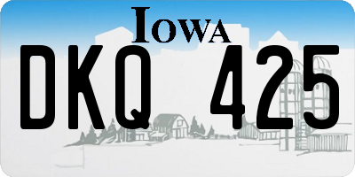 IA license plate DKQ425