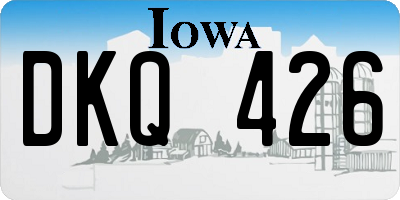 IA license plate DKQ426