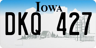 IA license plate DKQ427
