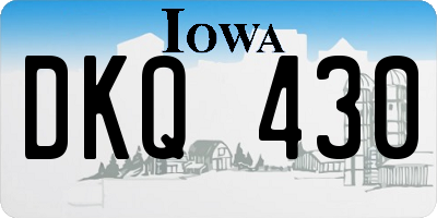 IA license plate DKQ430