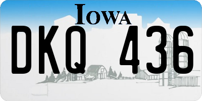 IA license plate DKQ436