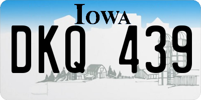 IA license plate DKQ439