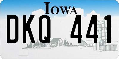IA license plate DKQ441