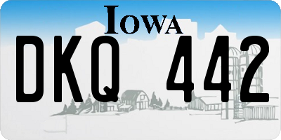 IA license plate DKQ442