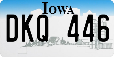 IA license plate DKQ446