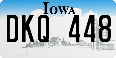 IA license plate DKQ448