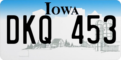 IA license plate DKQ453