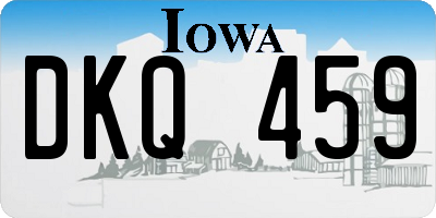 IA license plate DKQ459