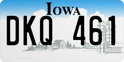IA license plate DKQ461