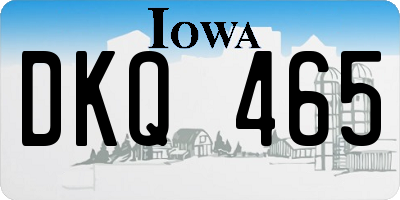 IA license plate DKQ465