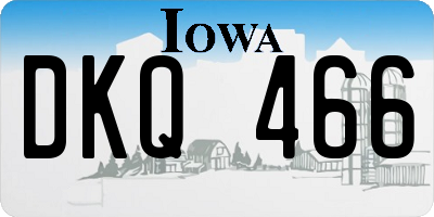 IA license plate DKQ466