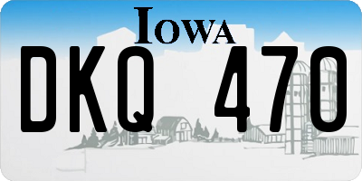 IA license plate DKQ470