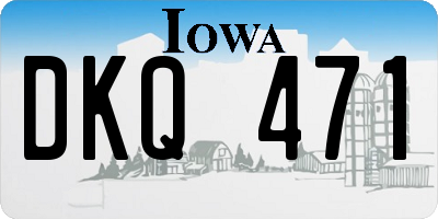IA license plate DKQ471